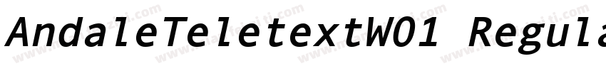AndaleTeletextW01 Regular字体转换
